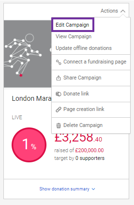 How To View The Event Linked To Your Campaign Page – JustGiving Charity ...